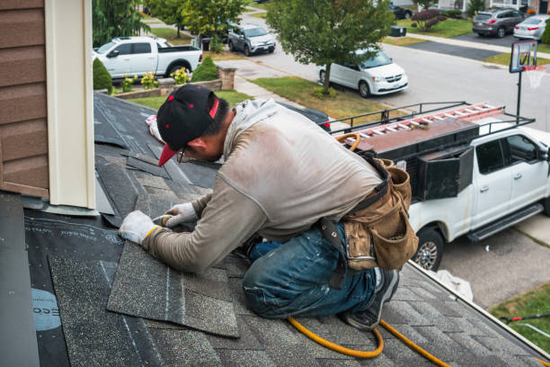 Professional Roofing technician working in Hamburg, MN